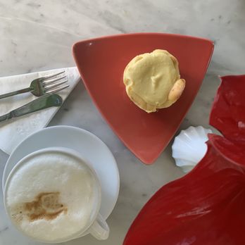 Raintree Bakery Coffeehouse - Latte and lilikoi cheesecake! The cutest little spot - Bakeries Near Me - Honolulu, Hawaii