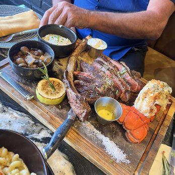 Freddy’s Chophouse - Tomahawk Ribeye and Lobster Tail - American Near Me - San Diego, California Freddy’s Chophouse - Tomahawk Ribeye and Lobster Tail - American Near Me - San Diego, California