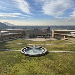 The winery is horseshoe shaped