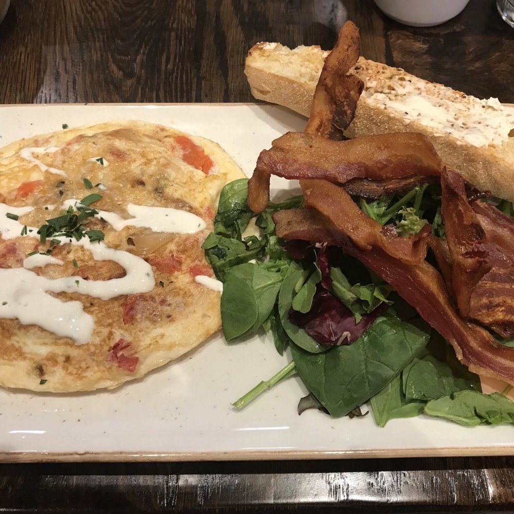 First Watch - Smoked Salmon and Roasted Veggie Egg White Frittata with Mixed Greens and bacon - Breakfast & Brunch Near Me - Jacksonville, Florida First Watch - Smoked Salmon and Roasted Veggie Egg White Frittata with Mixed Greens and bacon - Breakfast & Brunch Near Me - Jacksonville, Florida