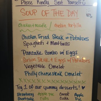 Country Pride - White board with daily specials - Breakfast & Brunch Near Me - Clayton, Indiana