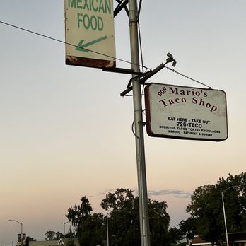 Mario's Taco Shop - mexican food sign - Mexican Near Me - Merced, California Mario's Taco Shop - mexican food sign - Mexican Near Me - Merced, California