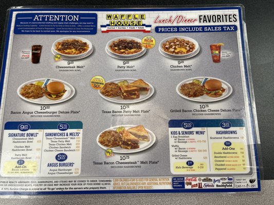 Menu photo 3 Waffle House Ellenton, FL