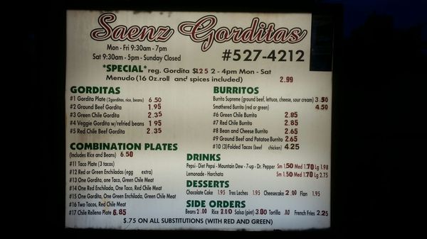 Menu photo 5 Saenz Gorditas Las Cruces, NM Menu photo 5 Saenz Gorditas Las Cruces, NM