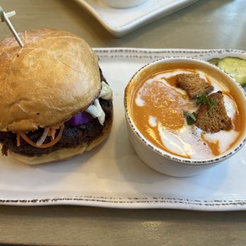 Tula's Kitchen - Thai BBQ Sandwich with Tomato Bisque Soup - New American Near Me - Albuquerque, New Mexico
