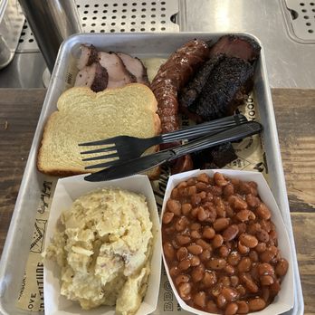 Wright's Barbecue - 3 Meat Plate - Southern Near Me - Johnson, Arkansas