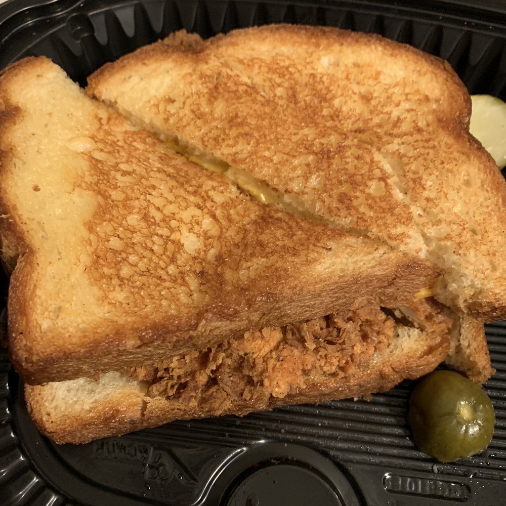 The Rustic - Two simple pieces of bread with basic square Kraft cheese slide and overly greased chicken, price of 14.95, NOT WORTH IT! - Venues & Event Spaces Near Me - Houston, Texas The Rustic - Two simple pieces of bread with basic square Kraft cheese slide and overly greased chicken, price of 14.95, NOT WORTH IT! - Venues & Event Spaces Near Me - Houston, Texas