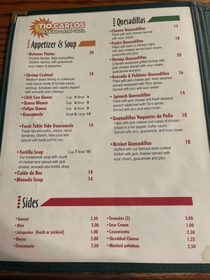 Menu photo 2 Tio Carlos Irving, TX
