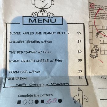 TEN 3 - The children's menu. Reasonable prices. - New American Near Me - Albuquerque, New Mexico