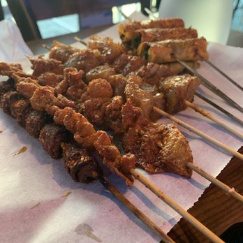 Always Cool BBQ - Skewers - chicken heart, chicken skin, beef tendon, tofu skins - Bars Near Me - Fremont, California