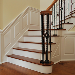 Wainscoting America - Custom Staircase Raised Panel Wainscoting