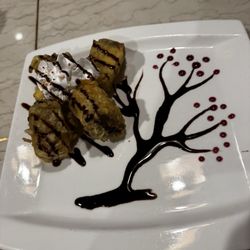 Fuji Steakhouse - Pineapple fried rice & Tempura ice cream.