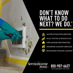 ServiceMaster National Capital Restoration - ServiceMaster NCR  Water mitigation, Mold testing & remediation, fire restoration, hoarding cleanup-biohazard/trauma cleaning.  855-957-6627