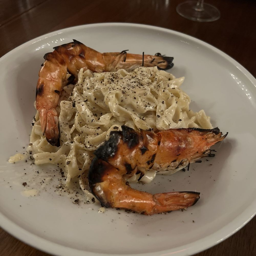 Pasta alla Ruota with Prawns