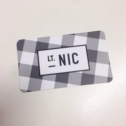 Lt. Nic business card.
