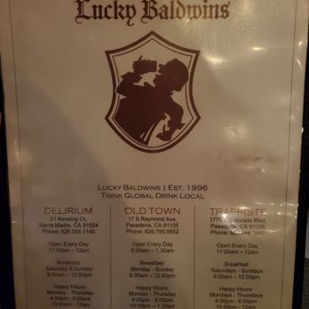 Lucky Baldwin's Pub - Oct 2024 - Pubs Near Me - Pasadena, California Lucky Baldwin's Pub - Oct 2024 - Pubs Near Me - Pasadena, California