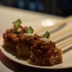 Counter Reformation - Lobster bolognese on chopsticks