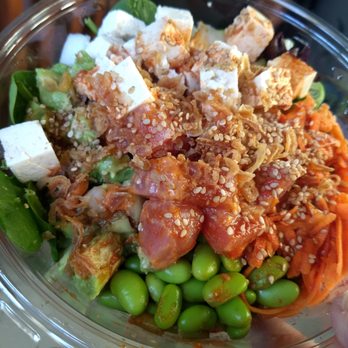 Yw Poke - Spicy tuna and tofu with half-half brown rice and salad, spicy tuna and plain tofu, with Gochujang. - Hawaiian Near Me - Bentonville, Arkansas Yw Poke - Spicy tuna and tofu with half-half brown rice and salad, spicy tuna and plain tofu, with Gochujang. - Hawaiian Near Me - Bentonville, Arkansas