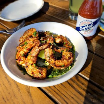 La Lucha - Grilled shrimp with chimichurri - Seafood Near Me - Houston, Texas La Lucha - Grilled shrimp with chimichurri - Seafood Near Me - Houston, Texas