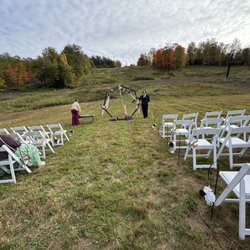 Marquette Mountain Ski Area - Wedding ceremony at the base of the mountain