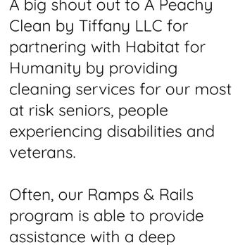 A Peachy Clean By Tiffany - Habitat LOVE - Home Cleaning Near Me A Peachy Clean By Tiffany - Habitat LOVE - Home Cleaning Near Me