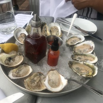 Sailor Oyster Bar - Cannon Coves, North Shore Golds, and Warshores oysters (in clockwise order). - Seafood Near Me - Annapolis, Maryland
