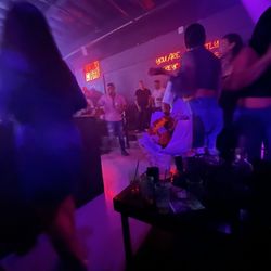 People having a good time and Drinking and dancing