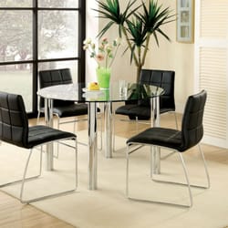 Ideal Furnishings - Round Glass Dining Table Vancouver BC