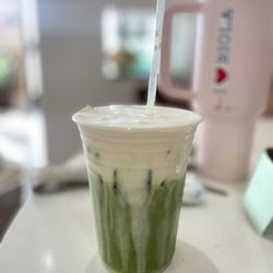 Rabbit & Bean Coffee Bar - Matcha cream top