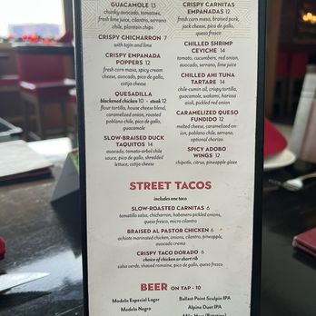 RED O - Happy hour menu 12/2025 - Mexican Near Me - San Diego, California