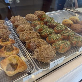 Toki Bliss Pâtisserie - Left to right - curry chicken croissant, pork floor bun, scallion bun. - Patisserie/Cake Shop Near Me - Milpitas, California Toki Bliss Pâtisserie - Left to right - curry chicken croissant, pork floor bun, scallion bun. - Patisserie/Cake Shop Near Me - Milpitas, California