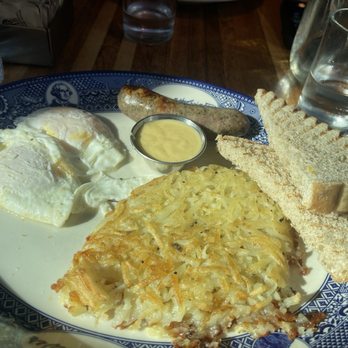 Founding Farmers DC - Over easy eggs, hashbrowns Sourdough toast and sausage - American Near Me - Washington, DC, District of Columbia