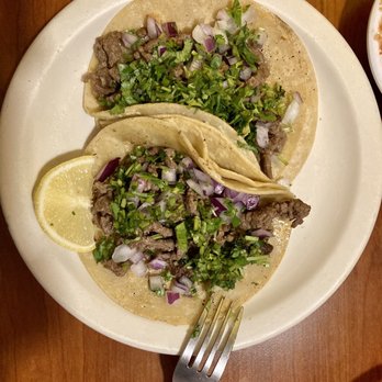 Adelita's Restaurant - Carne asada tacos-onion and cilantro. Lemon included for my tacos! - Mexican Near Me - Lucerne Valley, California Adelita's Restaurant - Carne asada tacos-onion and cilantro. Lemon included for my tacos! - Mexican Near Me - Lucerne Valley, California