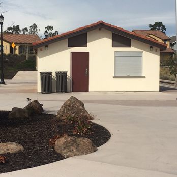 Lincoln Park - Restrooms, trashcans. I'm not sure why there is a roll up window, maybe to sell stuff. - Parks Near Me - Marina, California Lincoln Park - Restrooms, trashcans. I'm not sure why there is a roll up window, maybe to sell stuff. - Parks Near Me - Marina, California