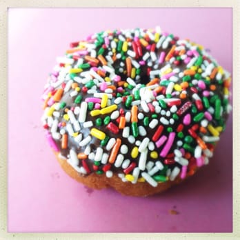 Judy's Donuts - Chocolate Iced Cake with Sprinkles - Donuts Near Me - Clovis, California