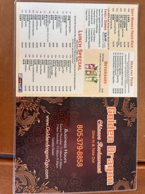 Menu photo 5 Golden Dragon Thousand Oaks, CA