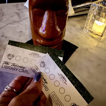 Rare Books Bar - Library cards!  Get a tiki glass when you go 7 times! - Speakeasies Near Me - Frisco, Texas