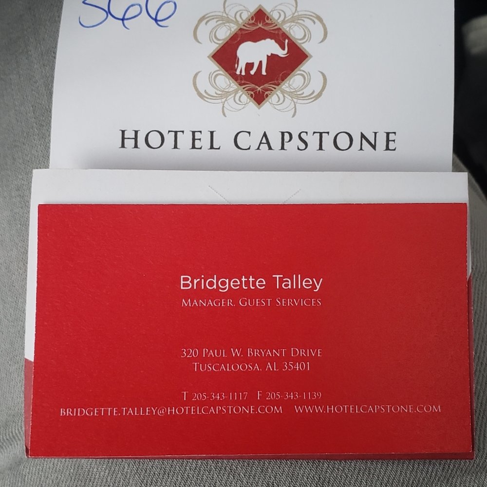 Hotel Capstone - Manager Never returned our calls or bothered to speak to us. Desk staff was not alarmed at the complaints. - Hotels Near Me - Tuscaloosa, Alabama