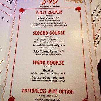 Caramella Italian Restaurant & Lounge - You have to ask for the special Wed. & Thursday. Menu - Italian Near Me - Las Vegas, Nevada Caramella Italian Restaurant & Lounge - You have to ask for the special Wed. & Thursday. Menu - Italian Near Me - Las Vegas, Nevada