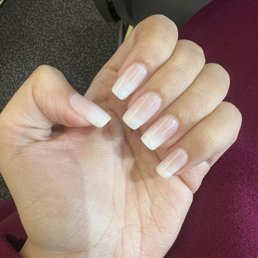 White ombre nail White ombre nail