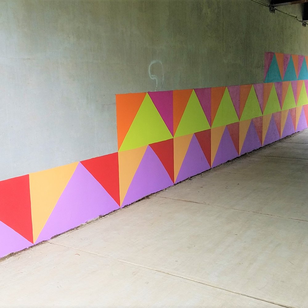 Funky Franklin mural - Funky Franklin by Erin Davis 2018 - Public Art Near Me - Franklin, Indiana