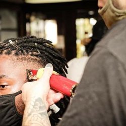 Skull Cutters Barbershop - Zombee with the clean fade skills on TCH