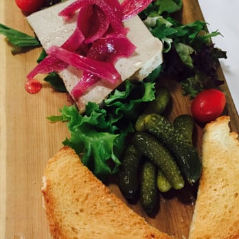 Papillon - Truffles & Cognac Duck Pate Served with Pickled Red Onion & Toasts - French Near Me - Fremont, California Papillon - Truffles & Cognac Duck Pate Served with Pickled Red Onion & Toasts - French Near Me - Fremont, California