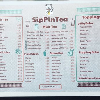 SipPinTea - Menu 09/22 - Bubble Tea Near Me - Hendersonville, Tennessee SipPinTea - Menu 09/22 - Bubble Tea Near Me - Hendersonville, Tennessee