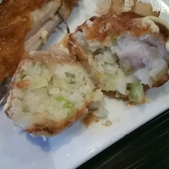 Bonchon Newark - Inside of the takoyaki..not much octopus - Korean Near Me - Newark, California