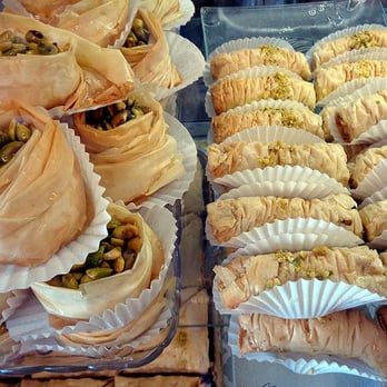 Middle Eastern Bakery and Deli - Bird's nest baklava and finger baklava. - Bakeries Near Me - Phoenix, Arizona Middle Eastern Bakery and Deli - Bird's nest baklava and finger baklava. - Bakeries Near Me - Phoenix, Arizona