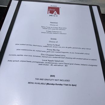 zinc@shade - Restaurant week menu - New American Near Me - Manhattan Beach, California zinc@shade - Restaurant week menu - New American Near Me - Manhattan Beach, California