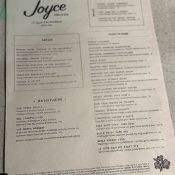 Joyce - Menu - Southern Near Me - Los Angeles, California Joyce - Menu - Southern Near Me - Los Angeles, California