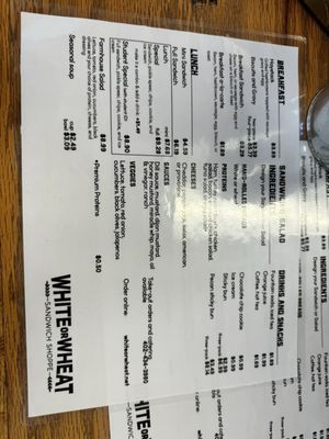 White Or Wheat Sandwich Shoppe by null