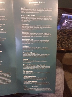 Menu photo 2 Banshoo Sushi Bar Orlando, FL